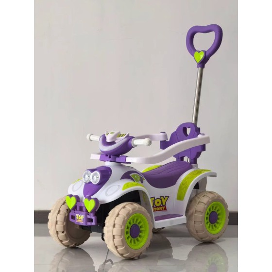 Kids Electric Car, 4-Wheel Push Stroller for Toddlers Aged 1–3, Remote Control Off-Road Ride-On Toy Vehicle