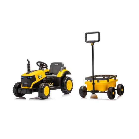 Kids ride-on electric tractor toy, four-wheel engineering vehicle for toddlers boys and girls