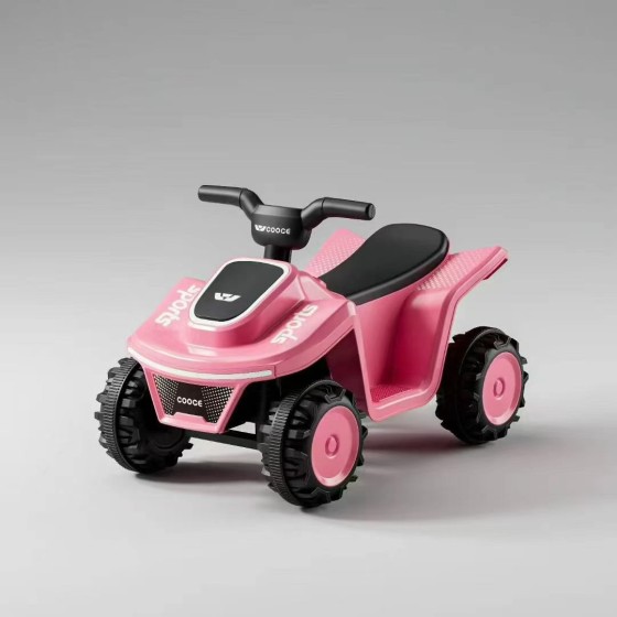 Rechargeable 4-Wheel Kids Ride-on Beach Car with Lights Music, Self-Drive Electric Motorcycle