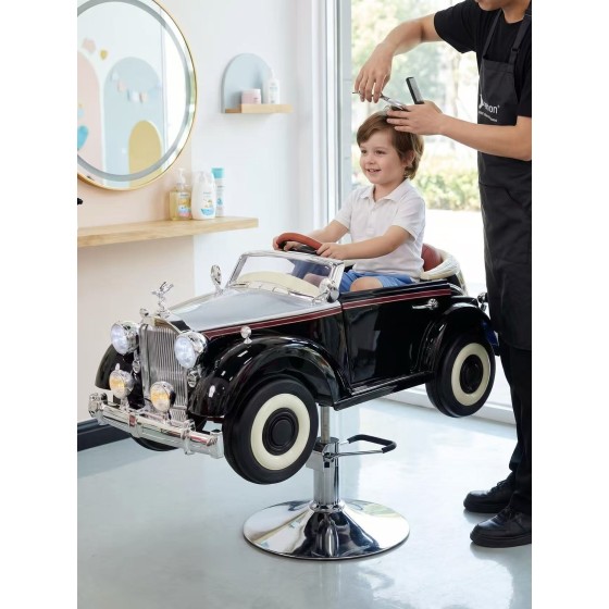 Kids Haircut Chair, Salon Styling Chair, Extra Spacious Lifting Chair Simulated Car Design Specially for Barbershops & Hair Salons